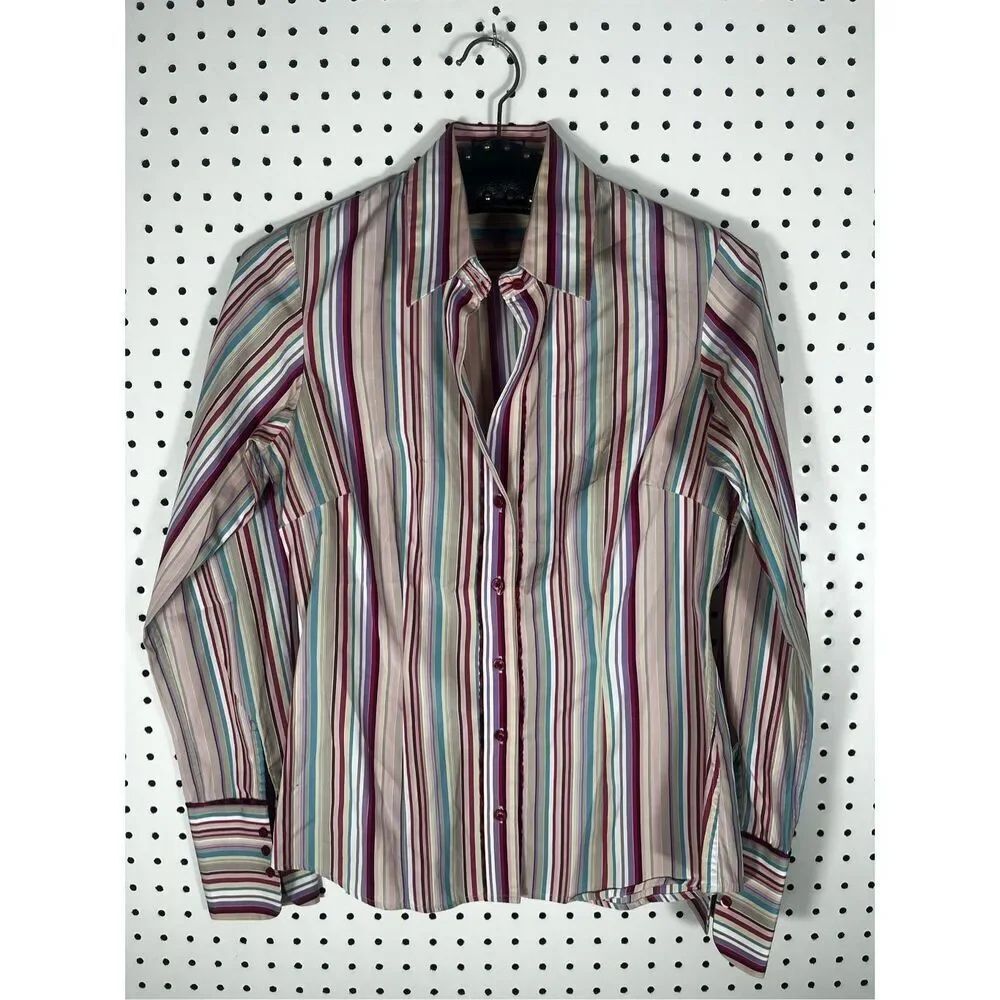 Thomas Pink candy cane striped button down dress shirt size 8
